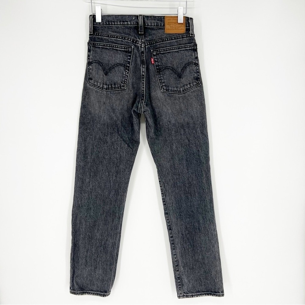 Levi's Wedgie Straight High Rise Jeans Women's 24 Washed Black